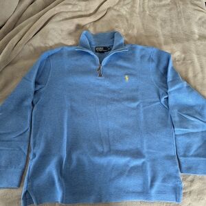Polo by Ralph Lauren Men's Blue Quarter-Zip Sweater